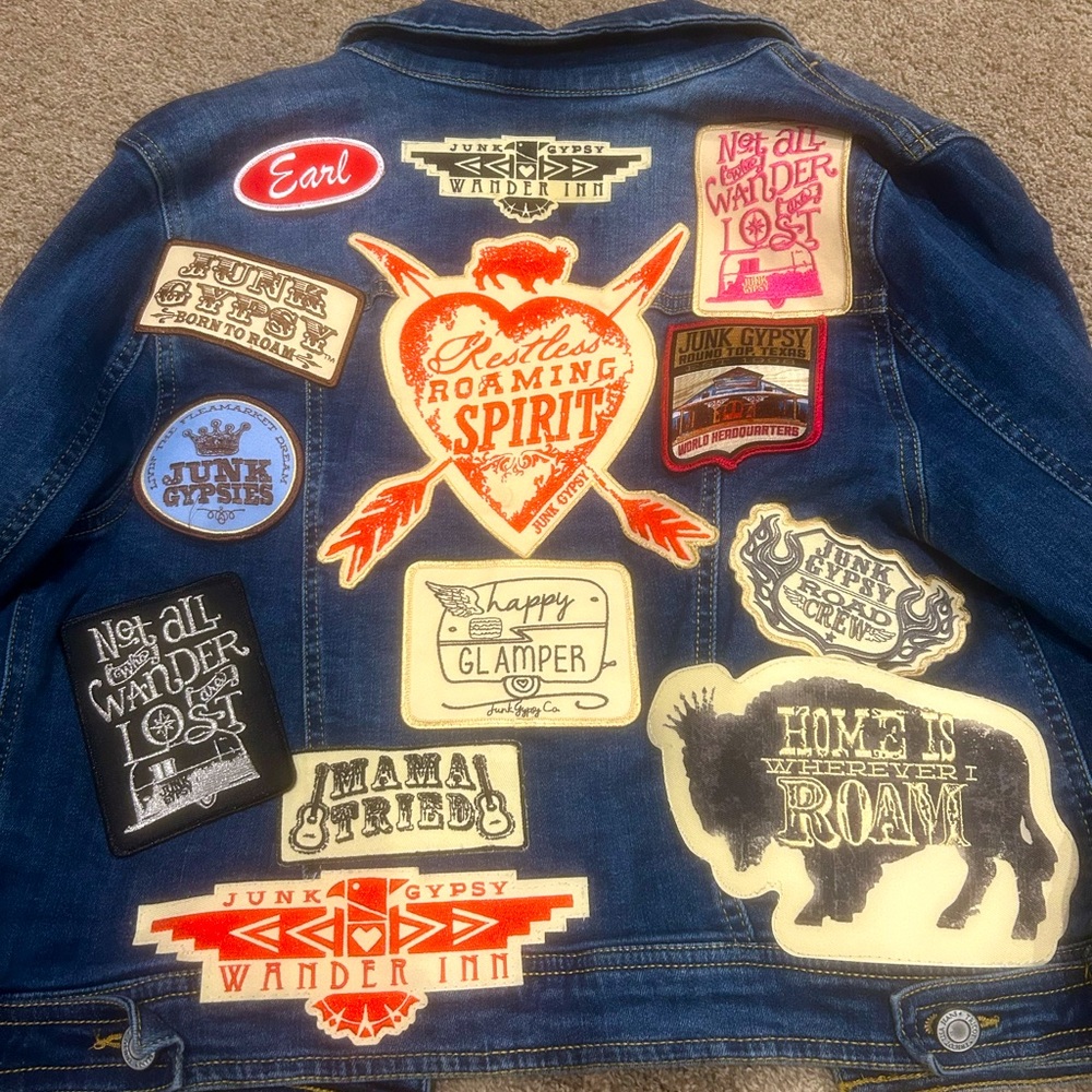 Junk Gypsy  denim patched jacket